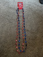 Stars & Stripes Patriotic Necklaces 2ct red and blue