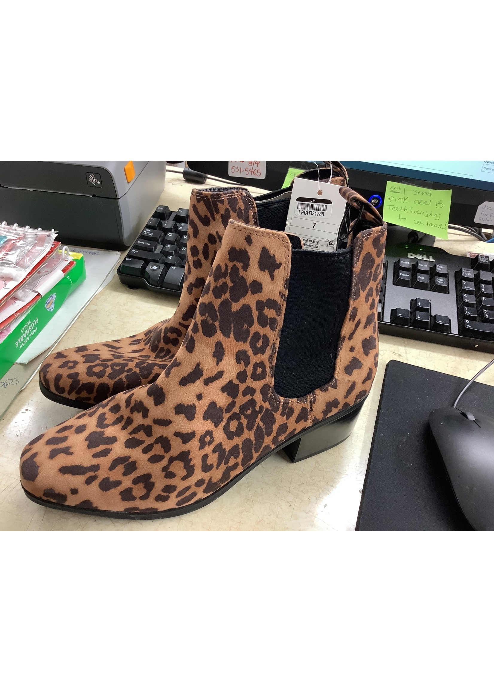 A New Day Brown Leopard Boots Size 7