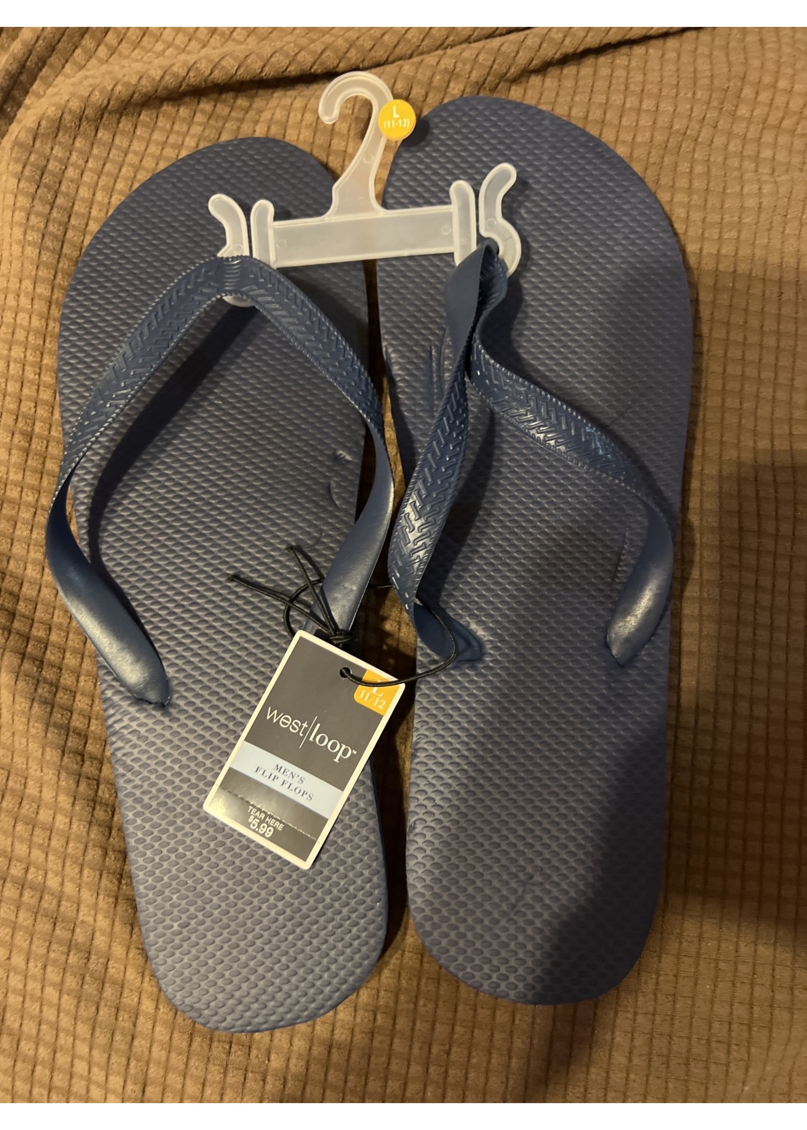 Dented- West Loop Men’s Flip Flops L 11/12 Blue