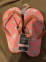 Little Dented- West Loop Girl’s Flip Flops S 13/1 Pink ice cream