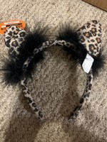 Halloween Cat Ears Cheetah Headband
