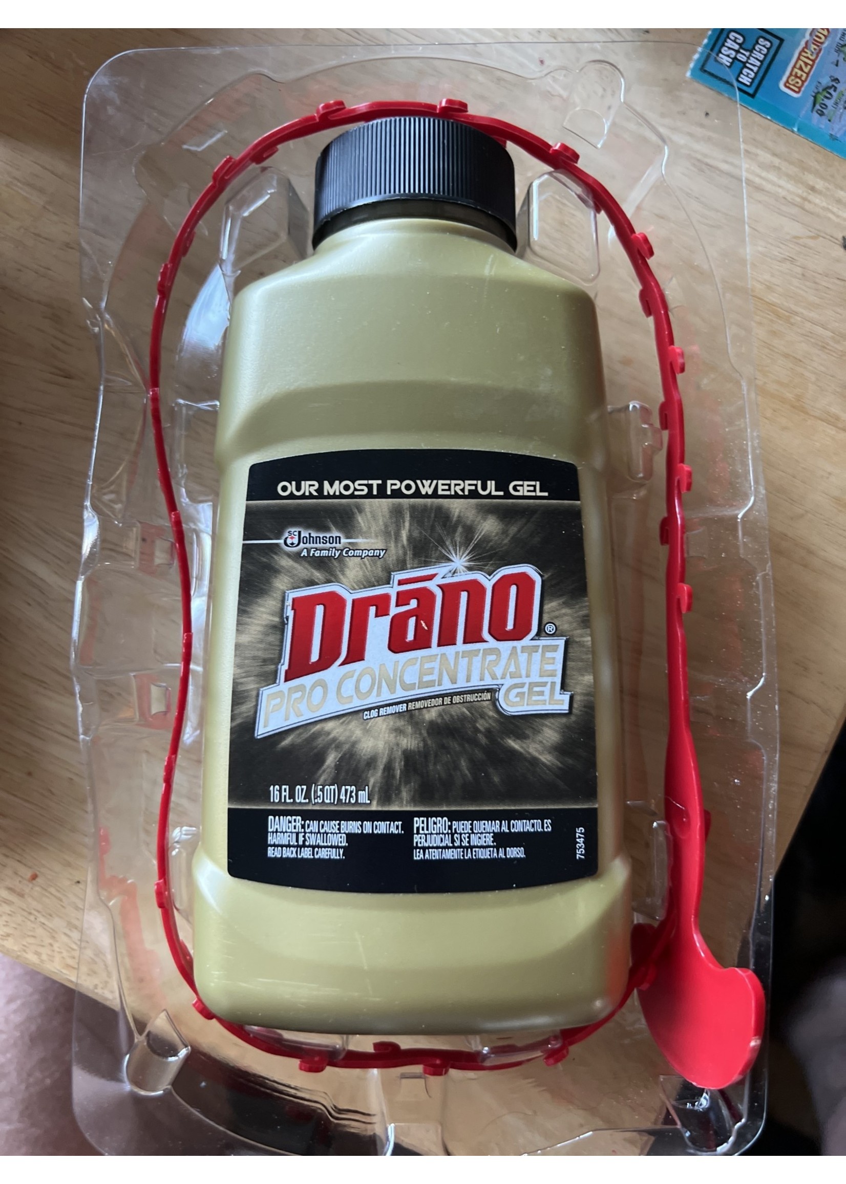 Drano Pro Concentrate Gel w/ snake 16oz