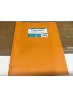Wexford Plastic Folder with Prongs 2 interior pockets orange