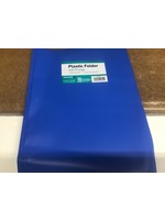 Wexford Plastic Folder with Prongs 2 interior pockets blue