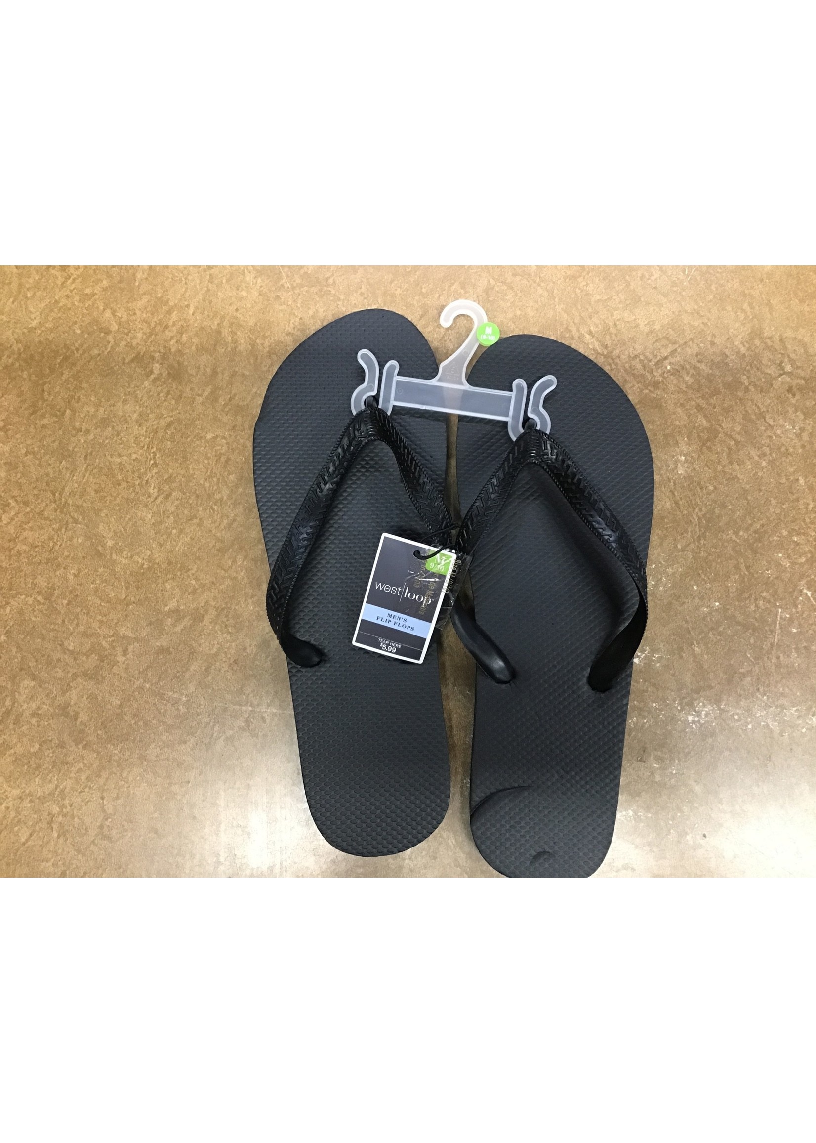 *Dented West Loop Men’s Flip Flops Sandals Black M 9-10