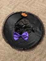 Happy Halloween Witch Hat purple bow