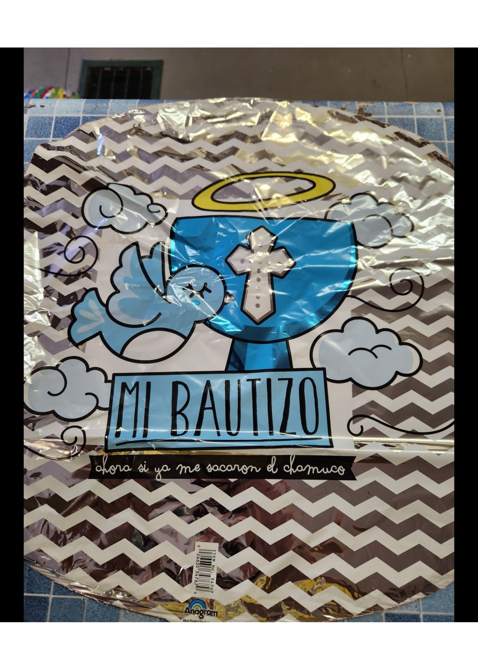 Box of 100 Anagram - 18" XL Bautizo Balloon (Christening)