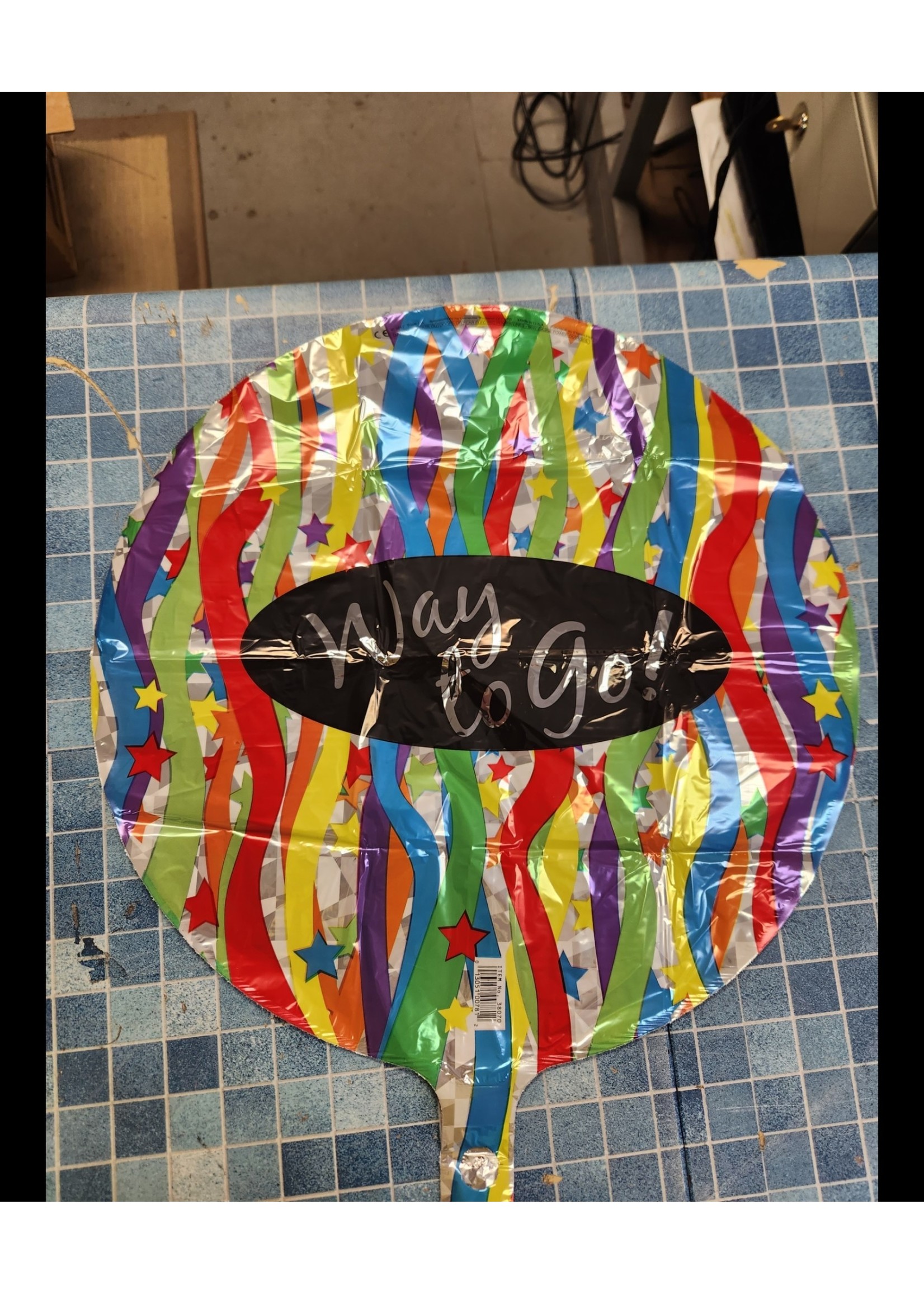Pack of 10 Balloons Anagram - 18" Way to Go w/ Ribbon Balloons