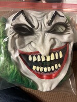 NWOT- Halloween Clown Mask green hair