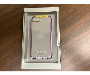 coloured phone case Neon Purple Crystal Clear iPhone Case iPhone 14 Pro Max / Non MagSafe