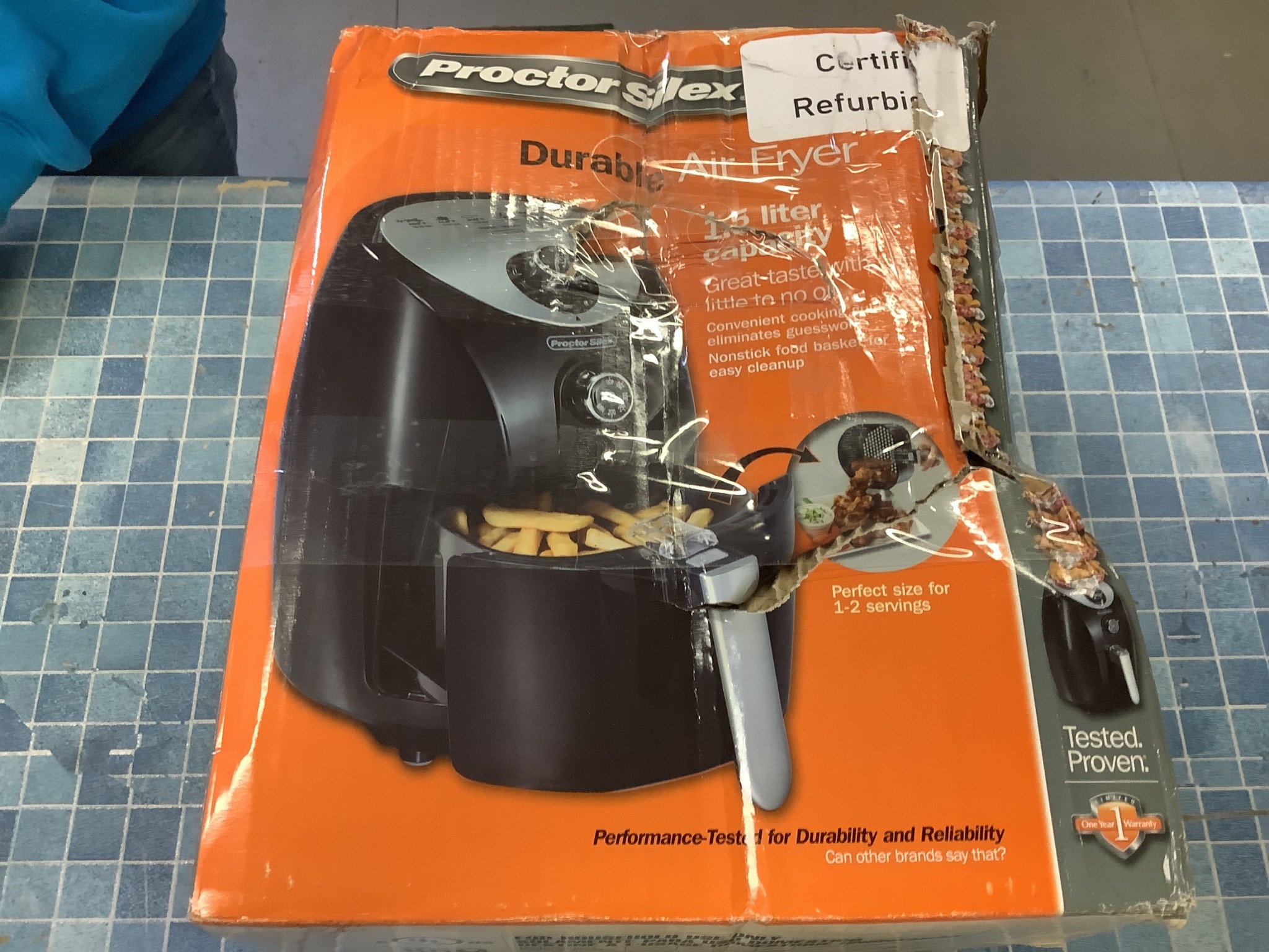 Proctor Silex Air Fryer 1.5 liter certified refurbished D3 Surplus Outlet