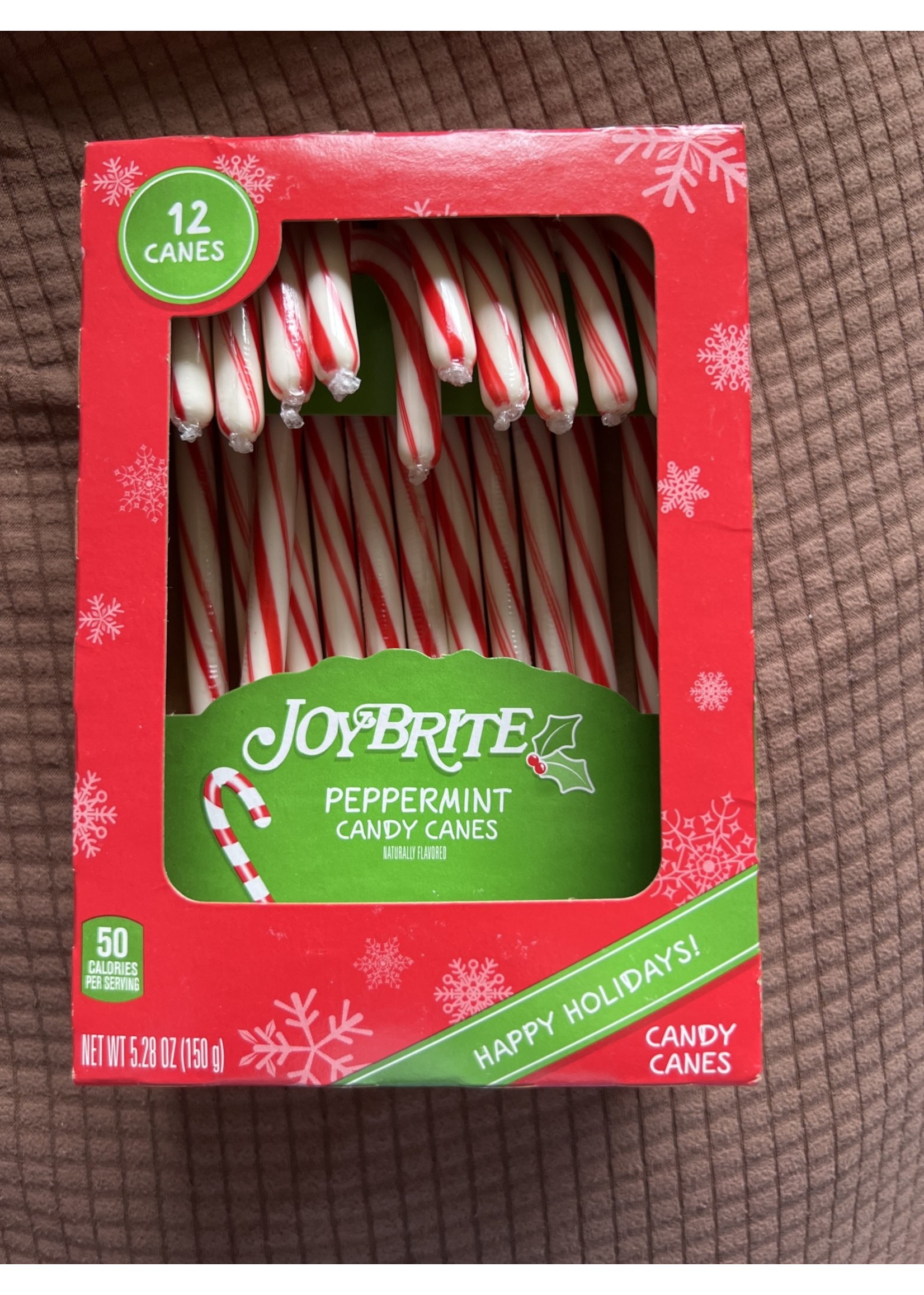 12pk Candy Canes- JoyBrite peppermint