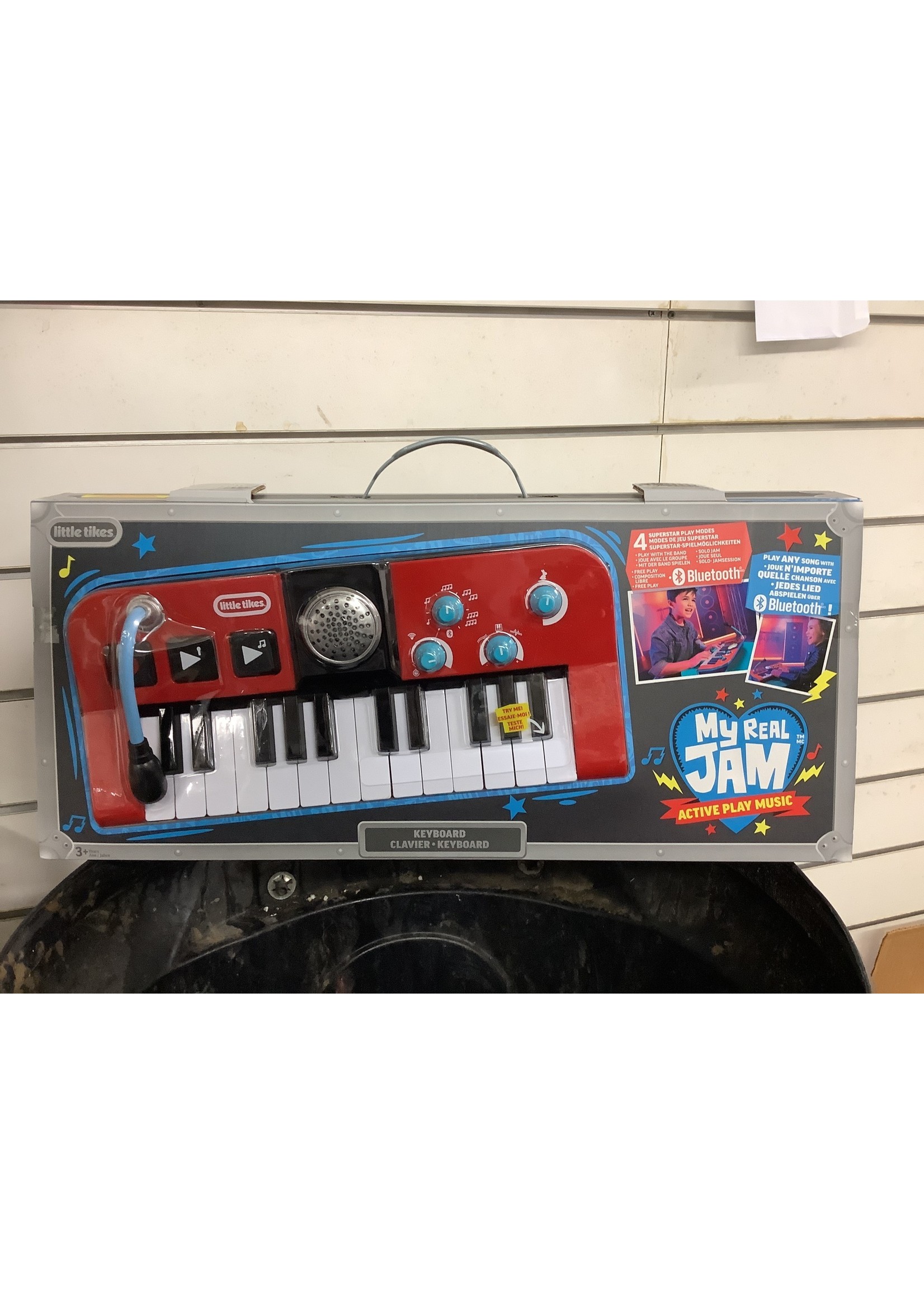 Little Tikes Kids' My Real Jam Keyboard with Microphone and Keyboard Case - Red