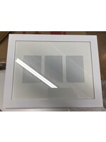 Small scratch glass-Mainstays Museum 3-Opening 4x6 Flat Wide Gallery Picture Frame, White
