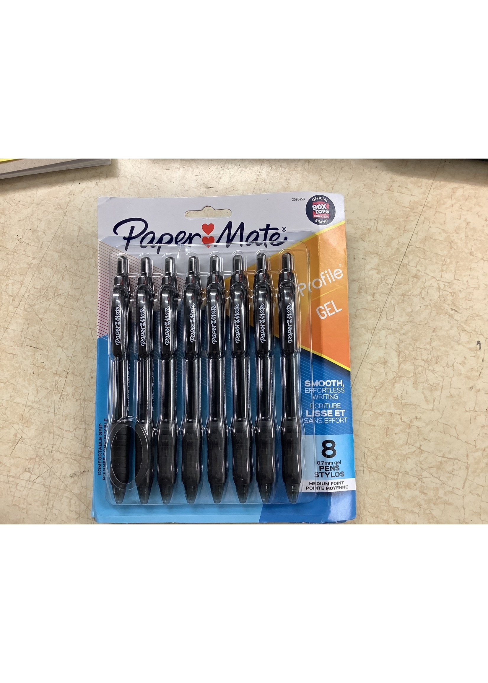 Paper Mate Profile 8pk Gel Pens 0.7mm Medium Tip Black