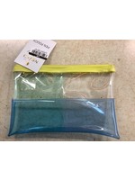 Post-it 1-Zipper Transparent Pencil Pouch Weave Yellow/Blue