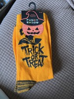 Funky Socks 4-10 Witch Hat orange Treat or Treat