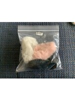 Pink, Gray and Black  Fur  Hair Ties