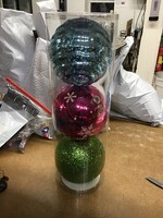 Darice  Large Plastic Decorated Balls 3pc asst styles
