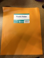 Wexford Plastic Folder orange w/ pockets