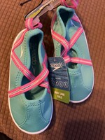 Speedo Toddler Girls' Mary Jane Water Shoes - Turquoise/Pink 5-6