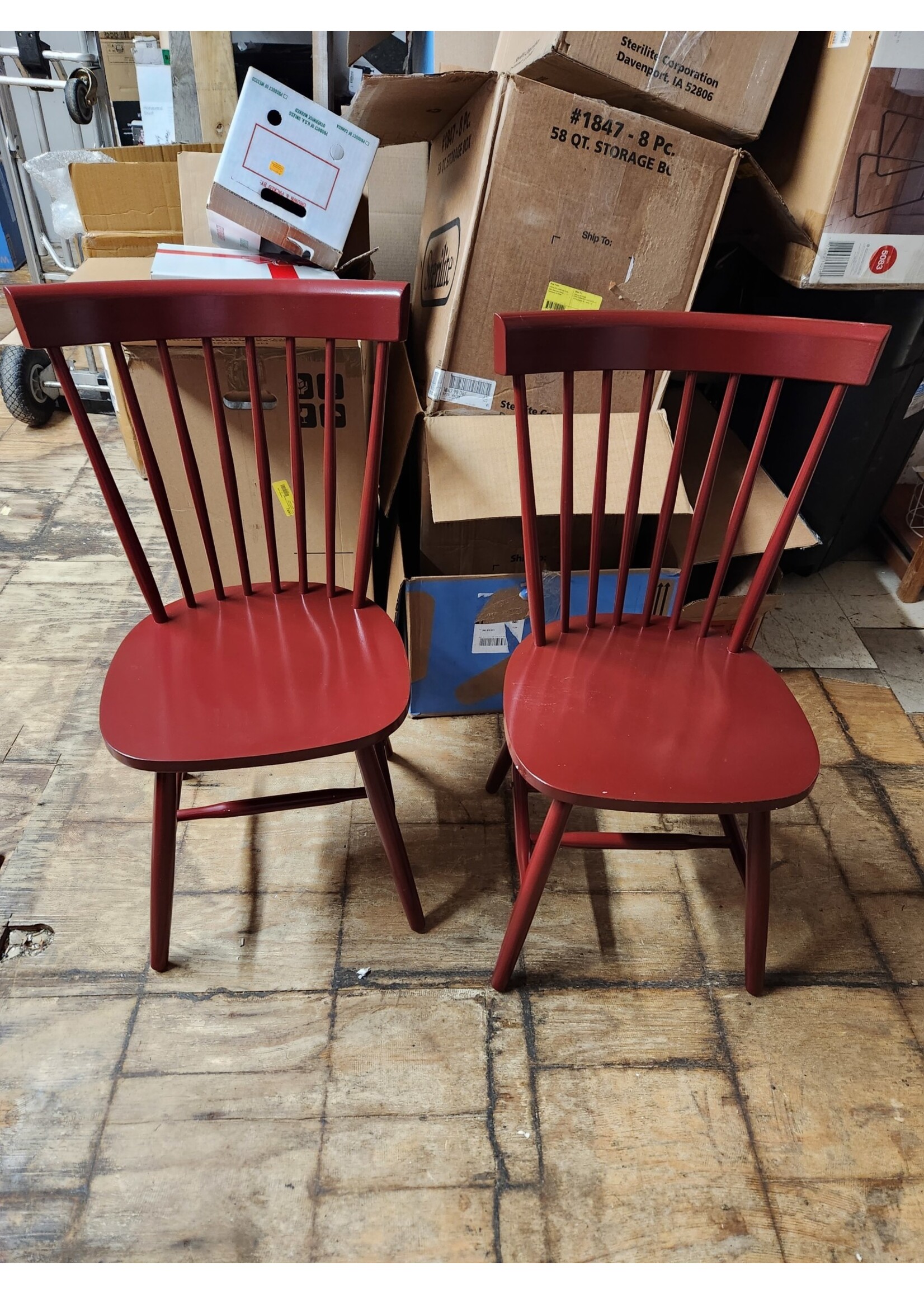 Set of 2 Venice High Back Contemporary Windsor Dining Chairs