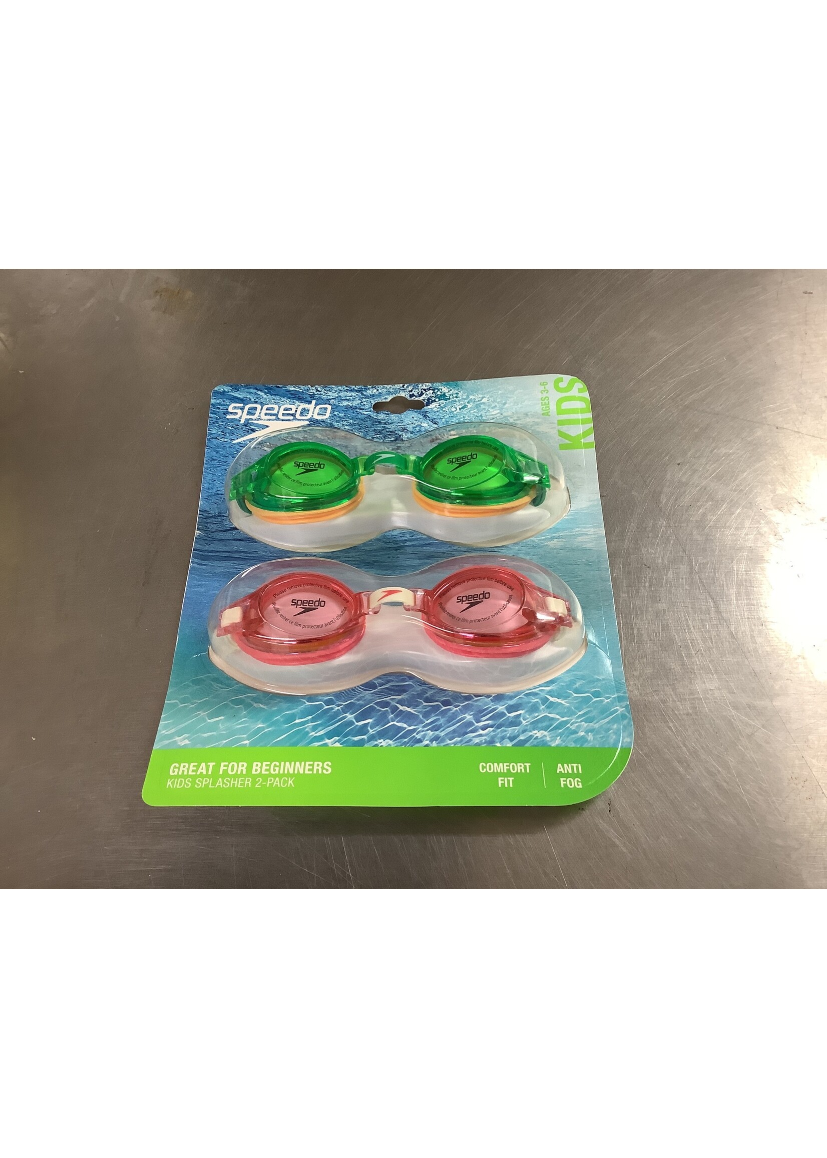 Speedo Kids' 2pk Splasher Swim Goggles - Yellow/Coral
