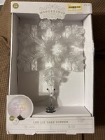 Tarnished plug- 13.25" LED Acrylic Snowflake Christmas Tree Topper Multicolor Dewdrop Lights - Wondershop