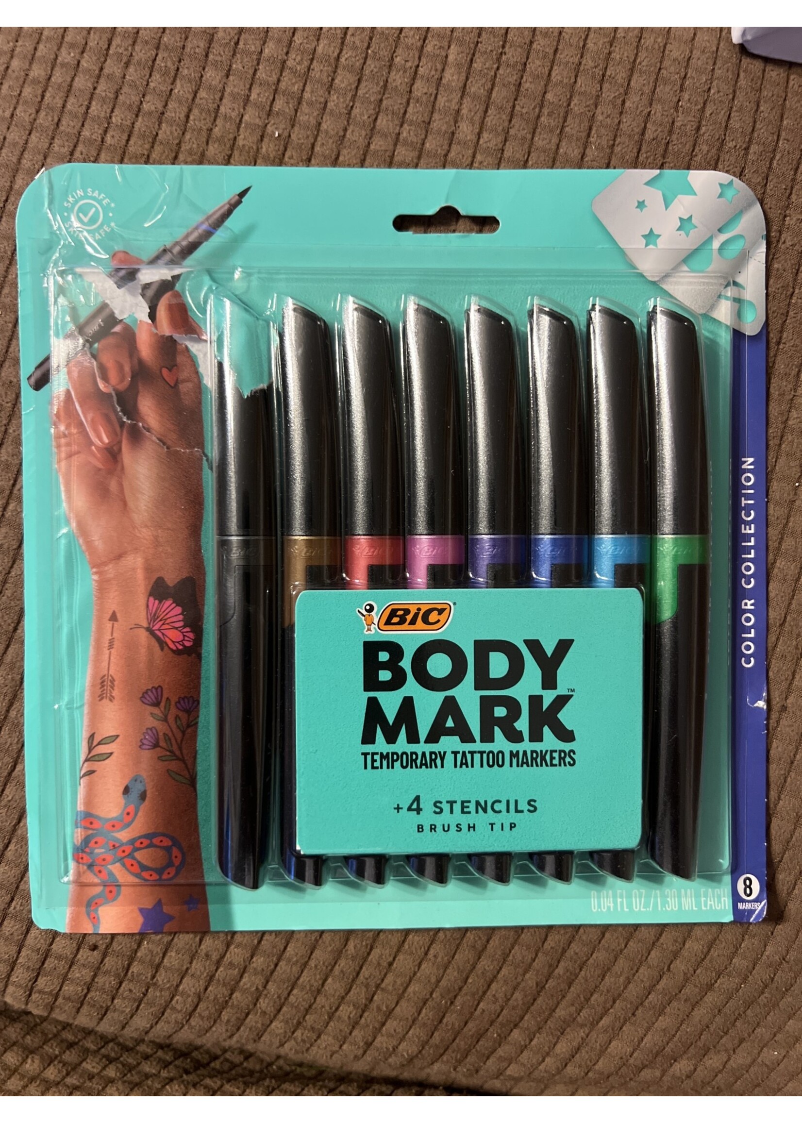 Open package- BodyMark by BIC 8pk Collection Tattoo Marker - D3 Surplus  Outlet