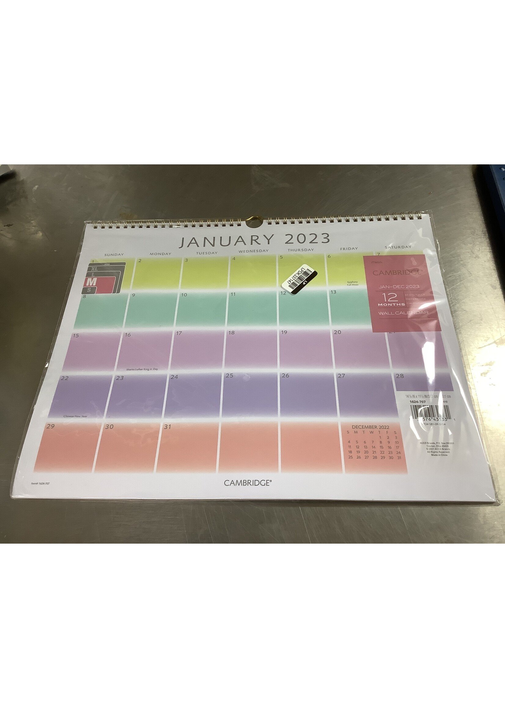 2023 Wall Calendar 14.875 inch x11.875 inch  Array - Cambridge