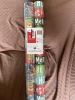 2pc 60 sq ft Characters and Lettering Christmas Roll Wraps