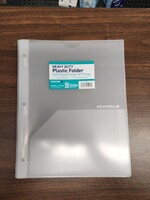aclear Wexford 9.528"x11.732" Heavy Duty Plastic Folder w/ Report Cover & Prongs