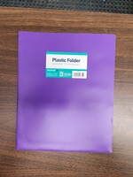 Purple Wexford 9.37"x11.5" Plastic 2 Pocket Folder