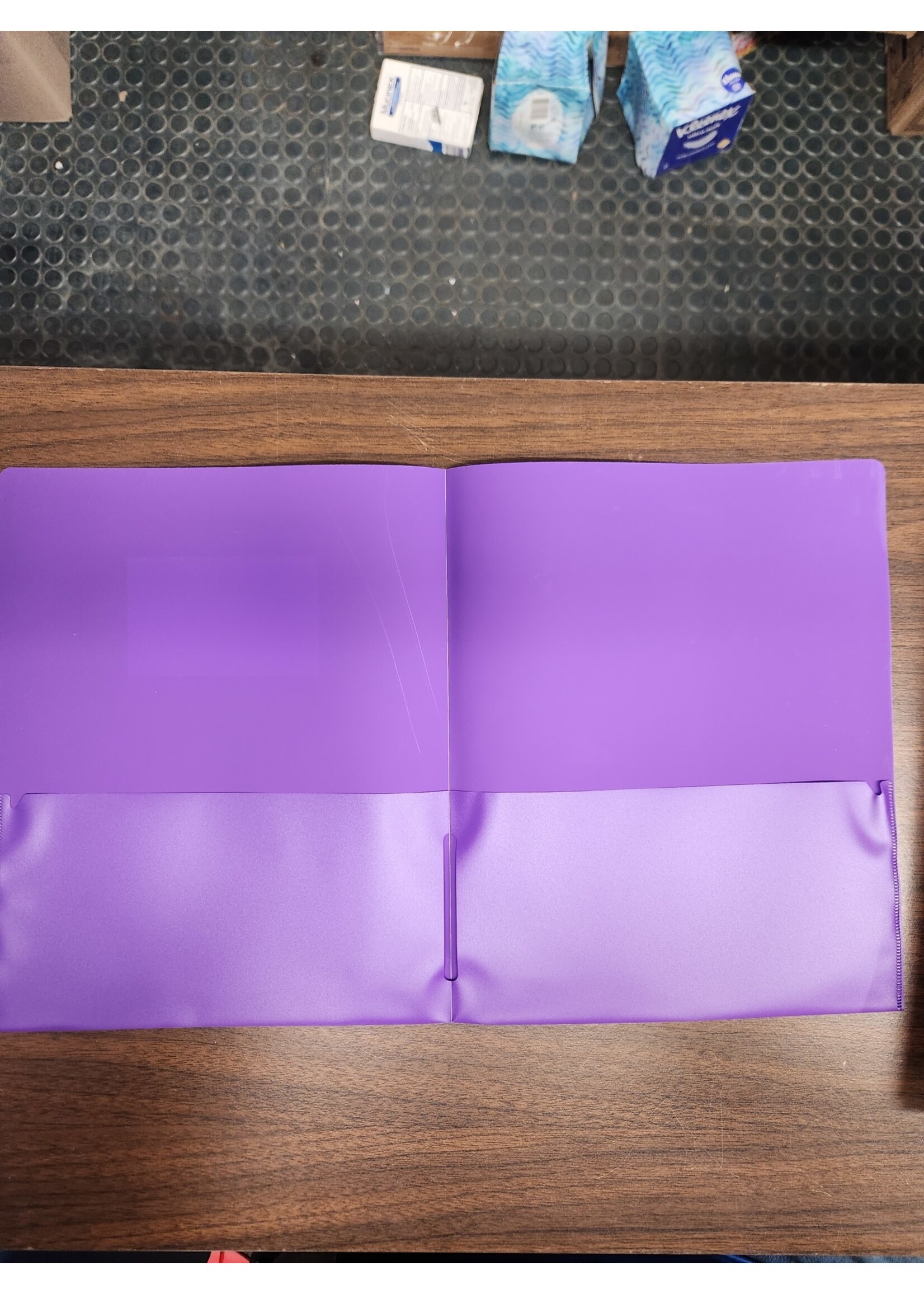 Purple Wexford 9.37"x11.5" Plastic 2 Pocket Folder
