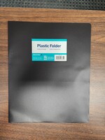Black Wexford 9.37"x11.5" Plastic 2 Pocket Folder