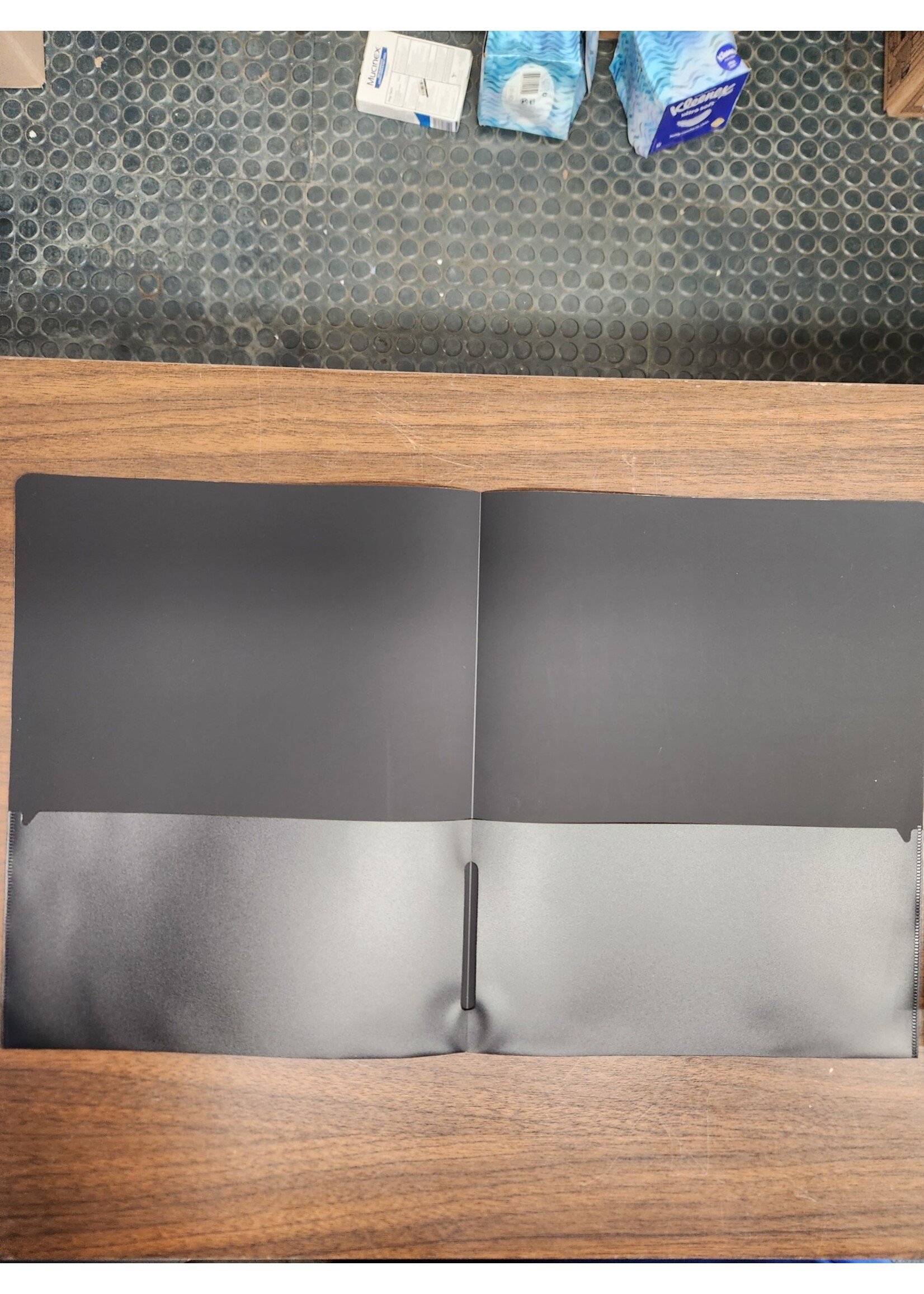 Black Wexford 9.37"x11.5" Plastic 2 Pocket Folder