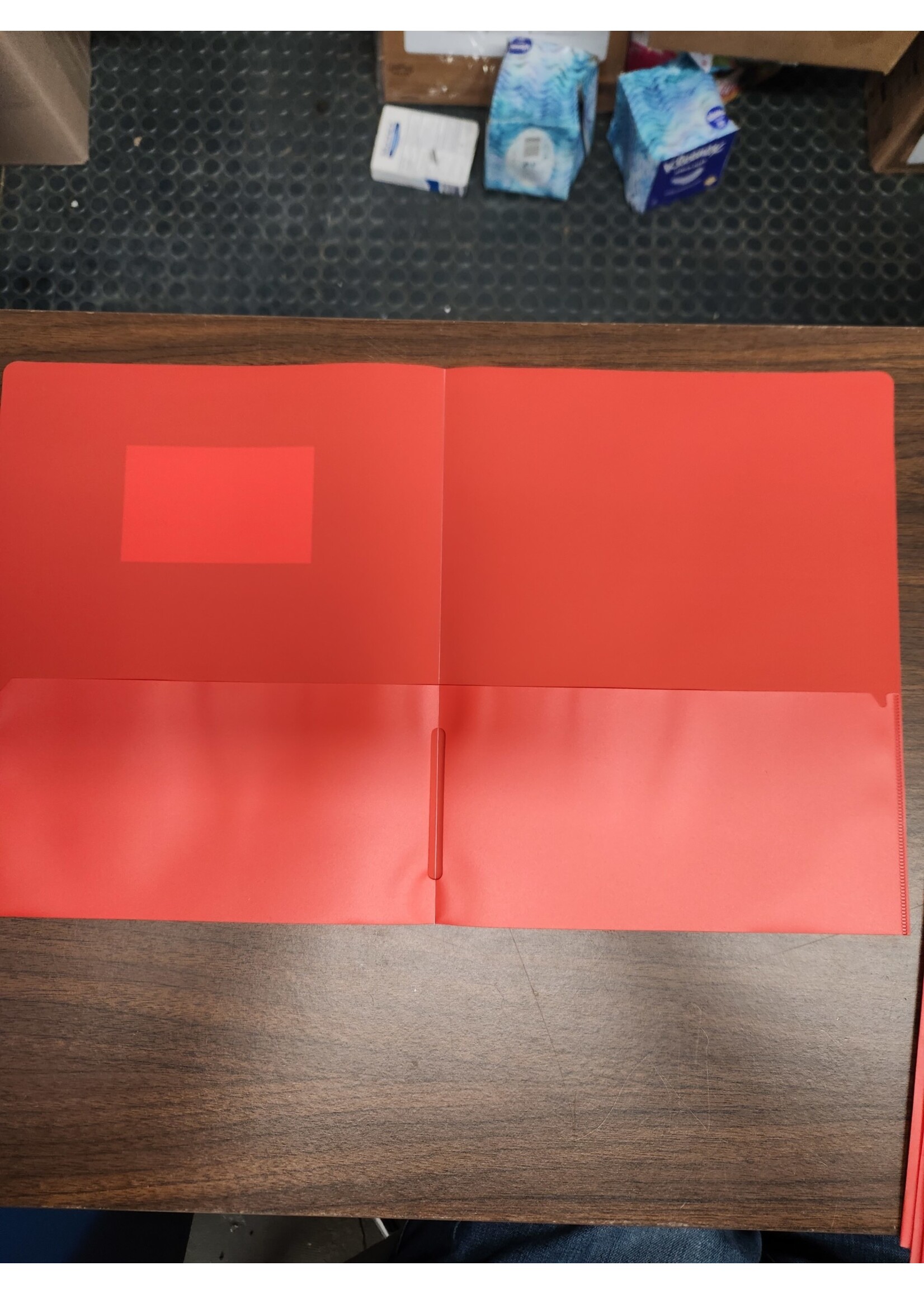 Red Wexford 9.37"x11.5" Plastic 2 Pocket Folder