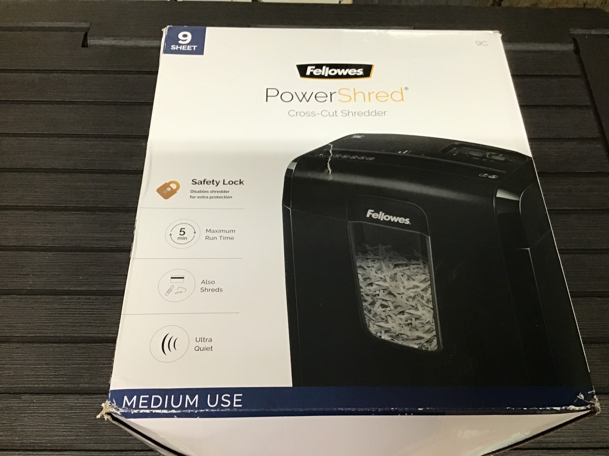 Fellowes Powershred 9C CrossCut Paper Shredder D3 Surplus Outlet