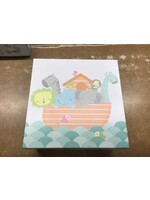 *small cut* 10in x 10in x 5.125in Animals in Ark Baby Shower Gift Box - Spritz