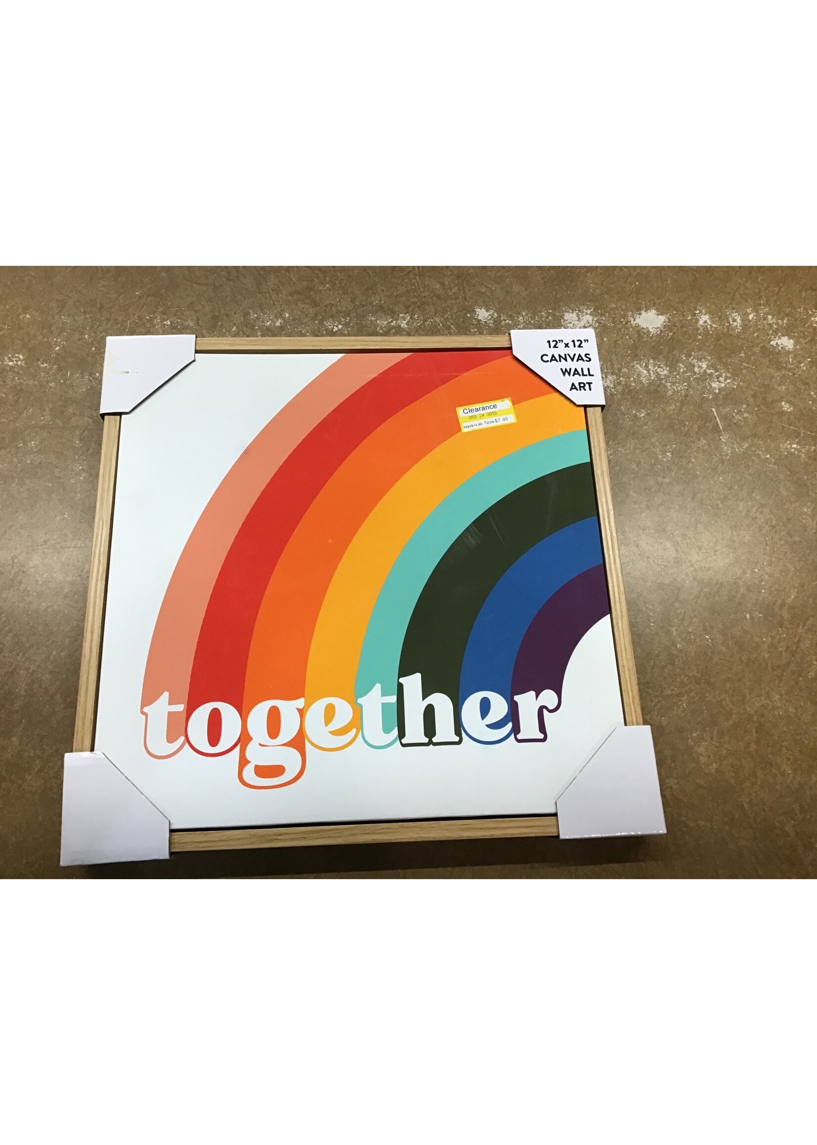12x12 Together' Framed Canvas Desk Art
