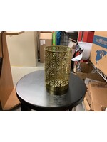 *Minor Denting 6 inch x4 inch  Votive Metal Perforated Hurricane Candle Holder Gold - Wondershop