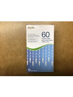Brite Star 60 icicle LED pure white lights white wire
