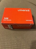 Open box-Universal 144pk #2 Golf & Pew Pencil Yellow Barrel