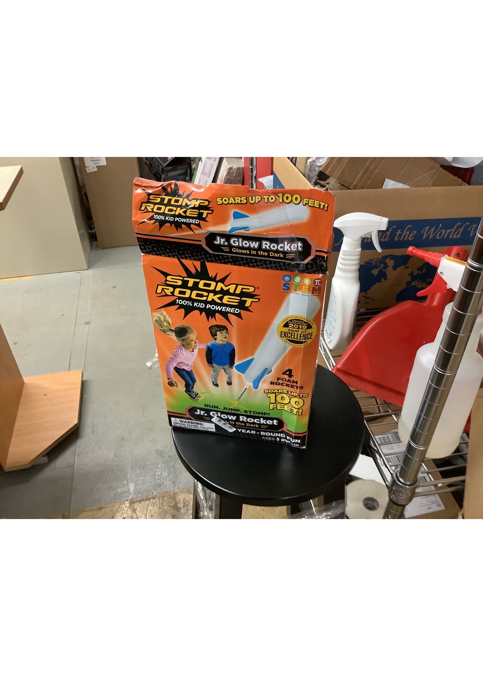 *Damaged Box Stomp Rocket Junior Glow-in-the-Dark Toy Rocket Blaster