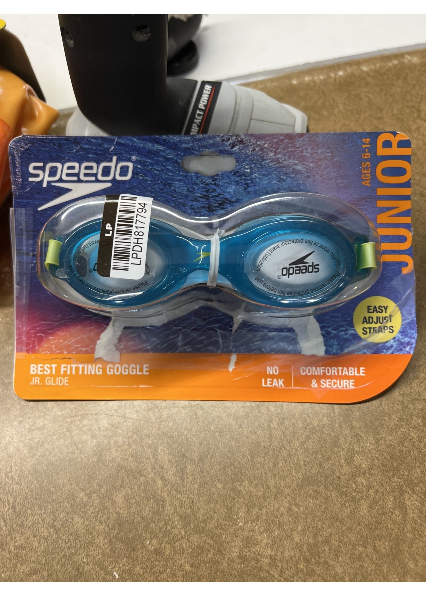 Open package- Speedo Junior Glide Swim Goggles - Blue