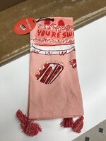 Opalhouse "YOU'RE SWEET" Kitchen Towels Pink with Tassels