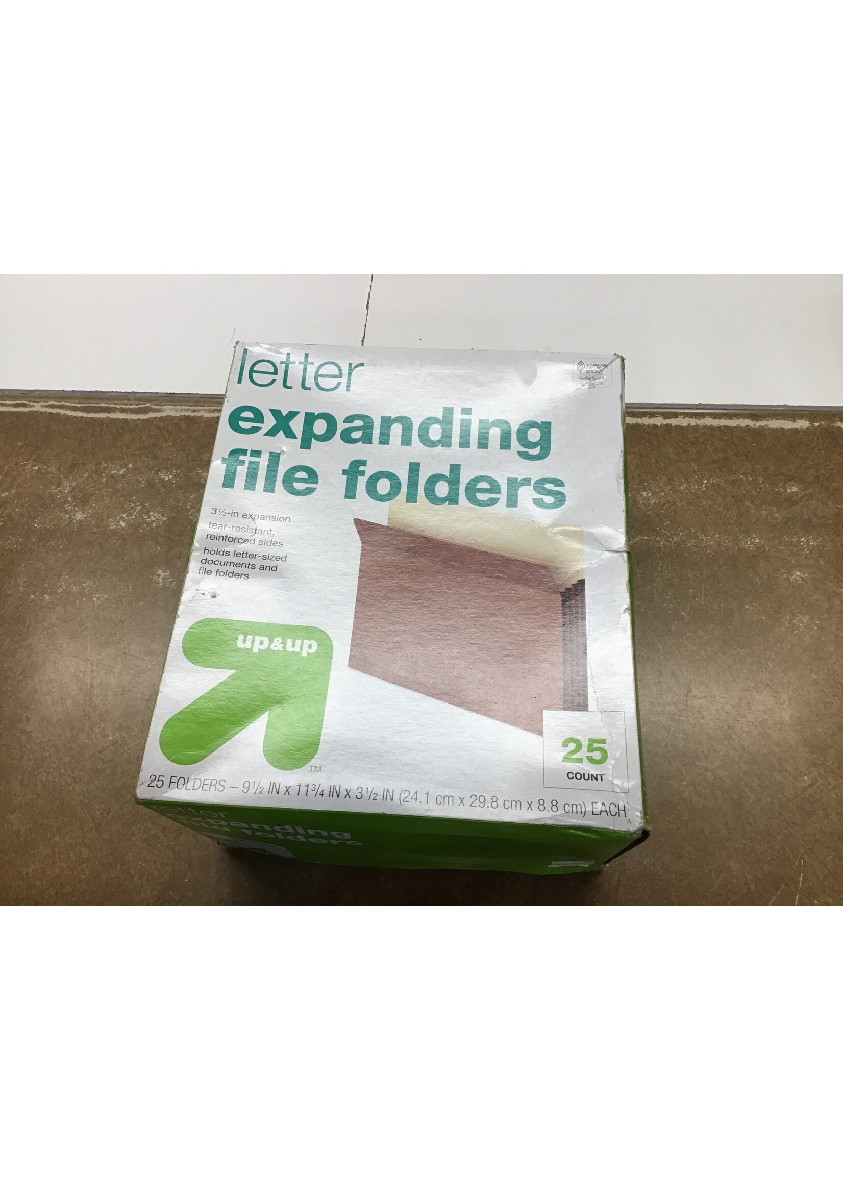 *damaged box* 25pk Expanding File Folder Accordion Organizer Letter Size - up & up