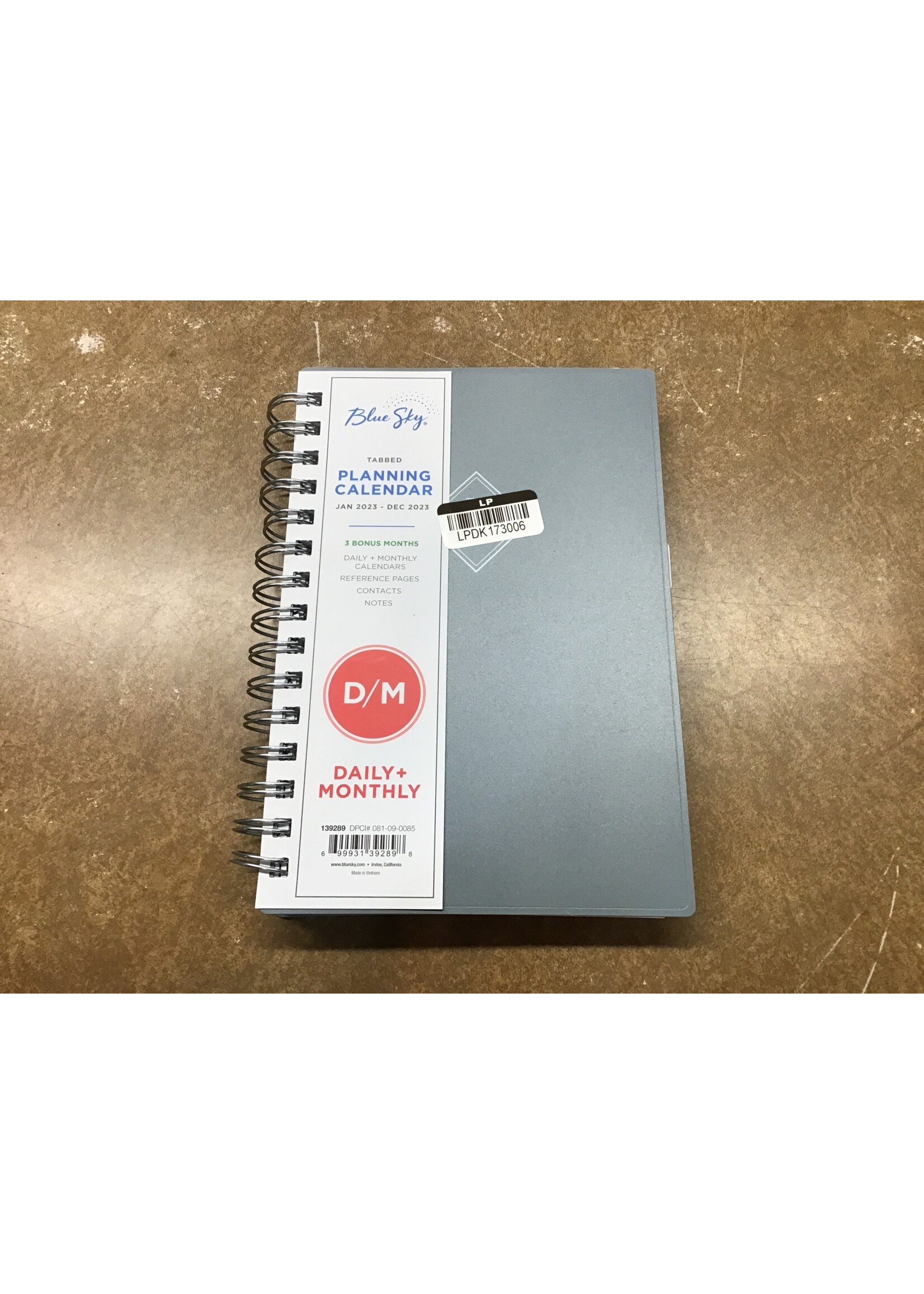 2023 Planner Daily/Monthly 5"x8" Solid Slate - Blue Sky