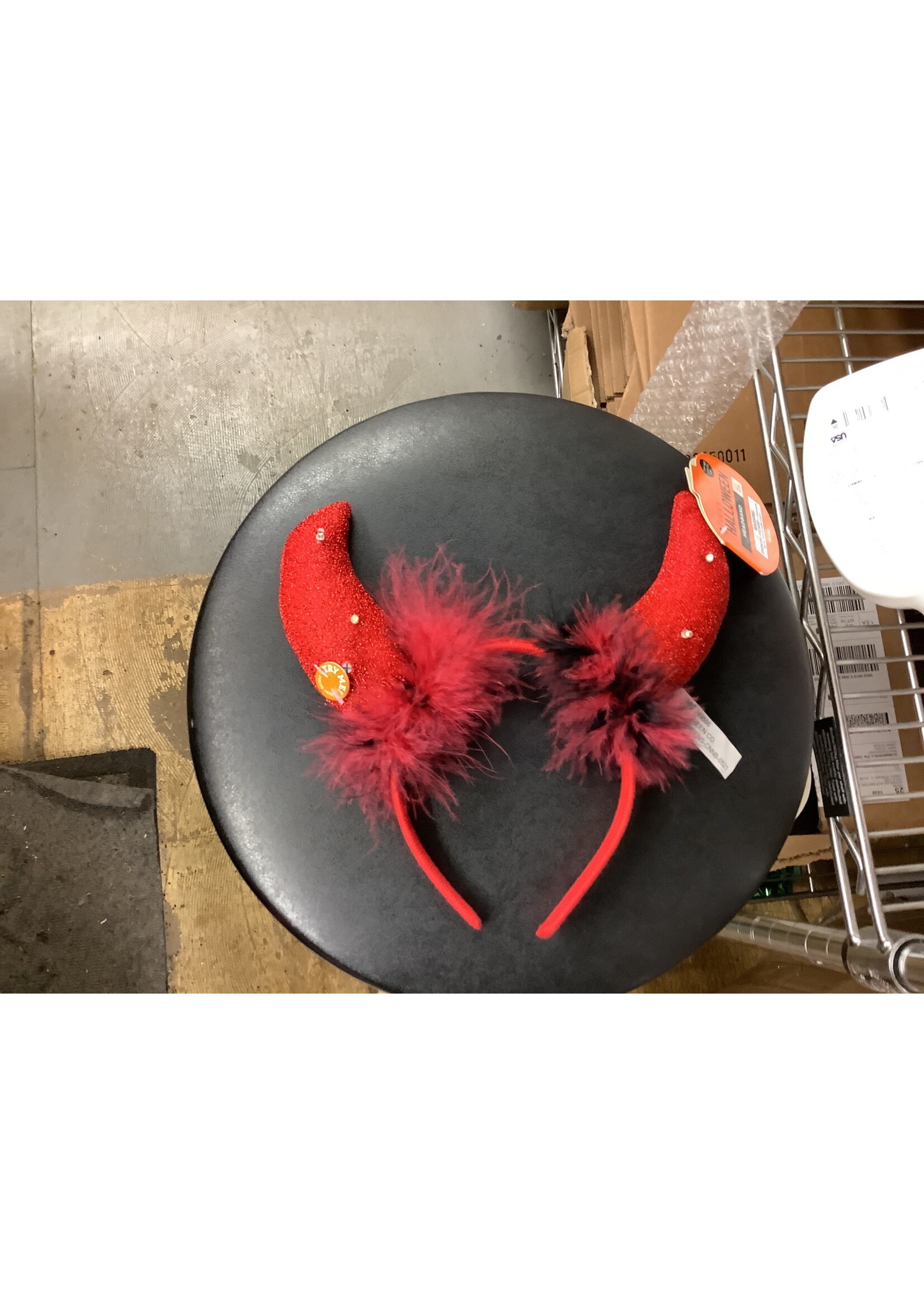*Doesnt Light Up  Happy Halloween Devil Headband light up