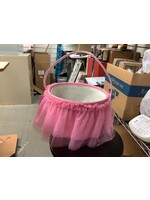 *Minor Damage Round Canvas Decorative Tutu Easter Basket Pink - Spritz